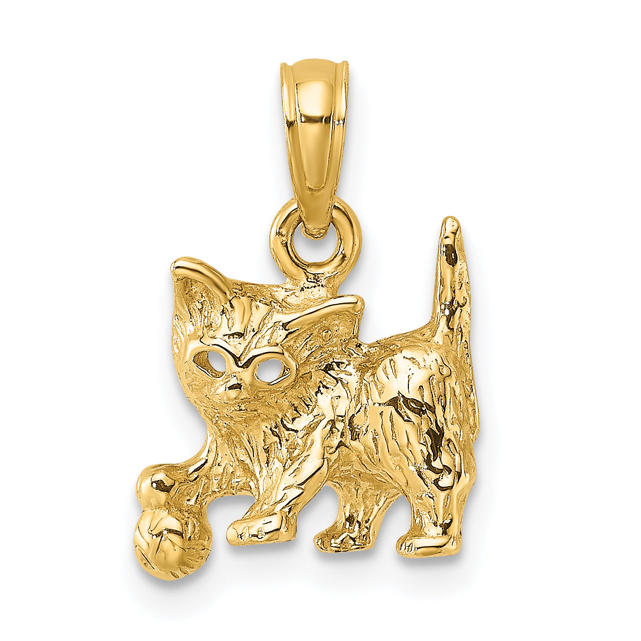 14K Cat with Ball Charm Main image
