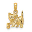 14K Cat with Ball Charm