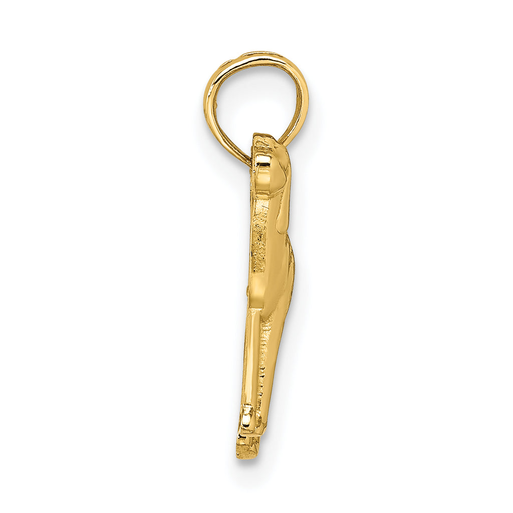 14K Polished Dog Charm