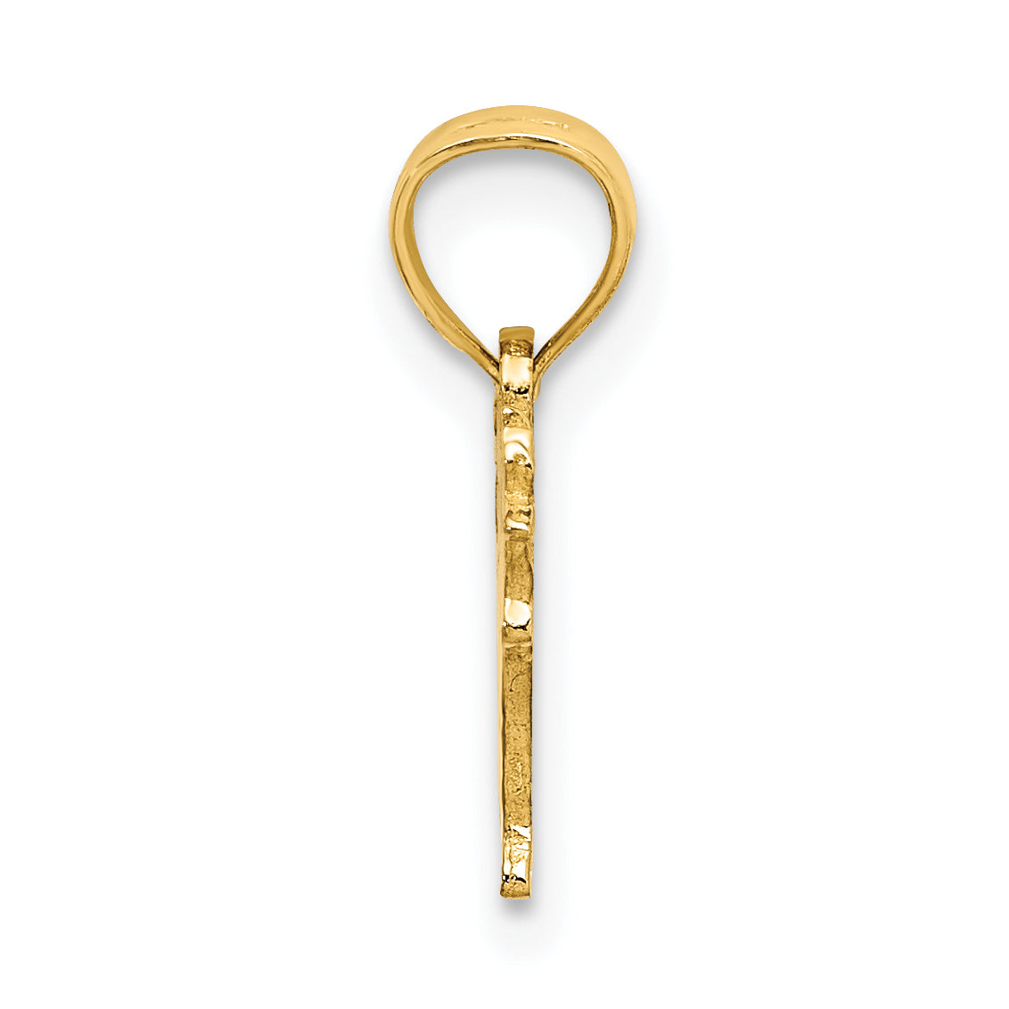 14K Flat and Engraved Cow Charm