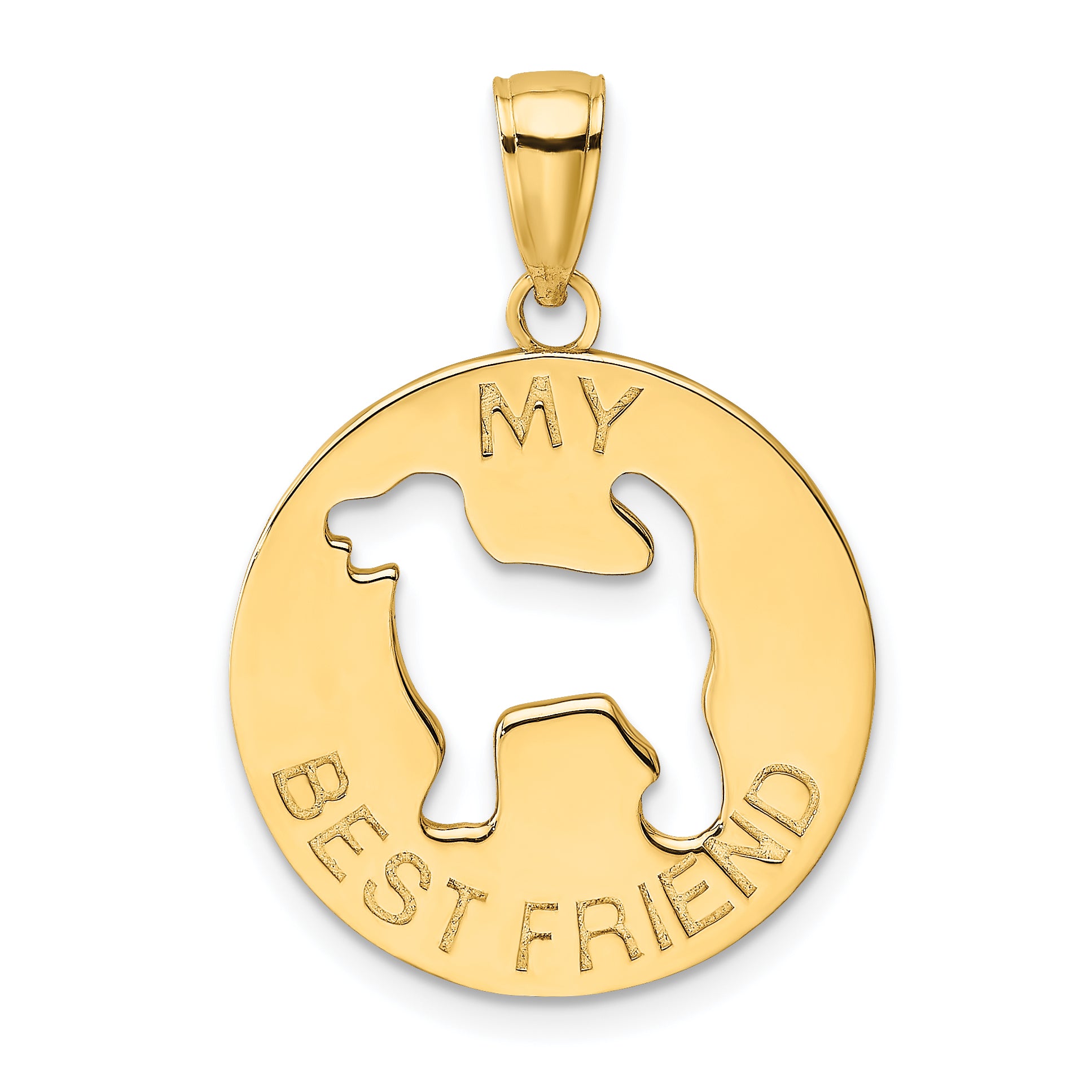 14K MY BEST FRIEND w/Dog Charm