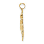 14K 2-D Lizard Charm