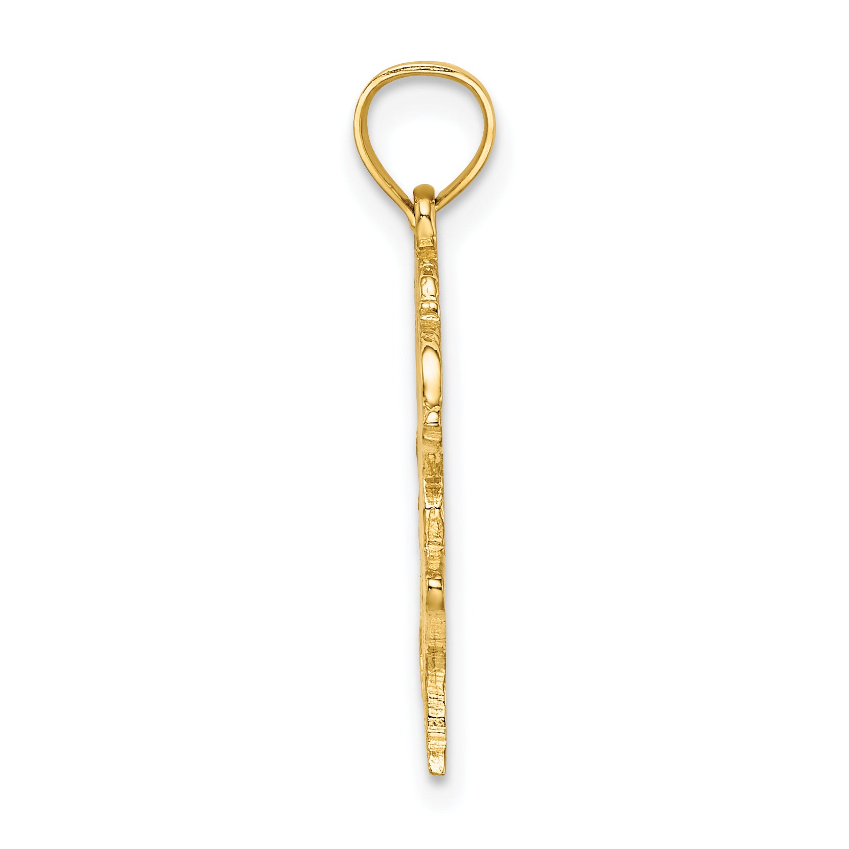 14K Textured Heart and Horse Charm Secondary image