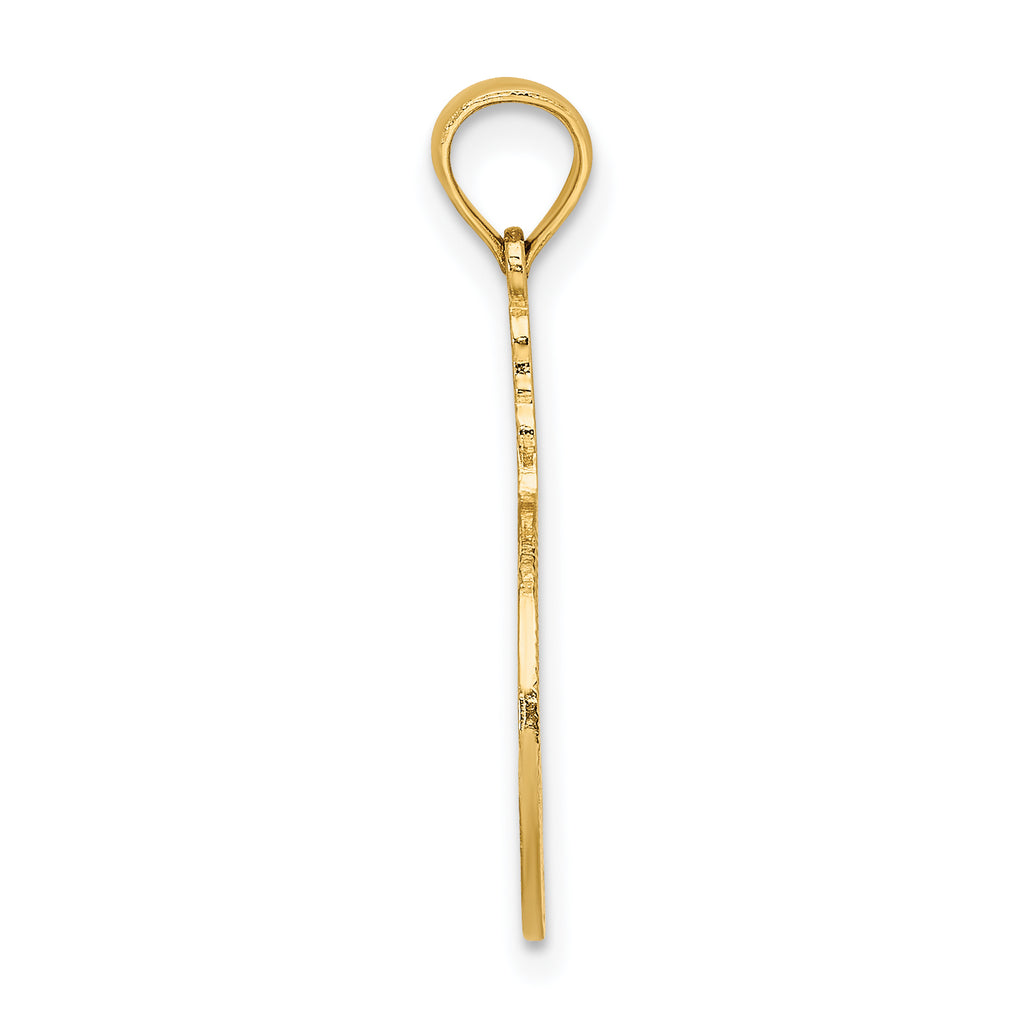 14K Flamingos In Circle Charm