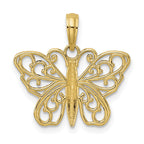 14K Filigree Butterfly Charm