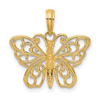 14K Filigree Butterfly Charm