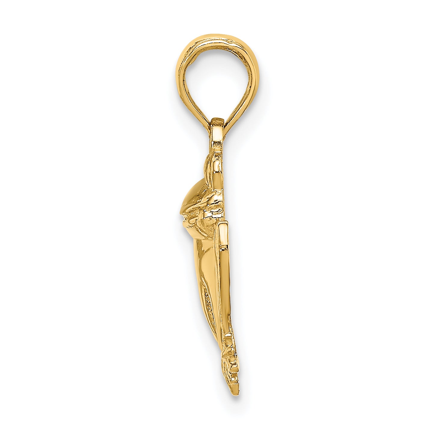 14K Textured Sitting Frog Charm Secondary image