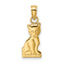 14K Mini Sitting Kitten Charm
