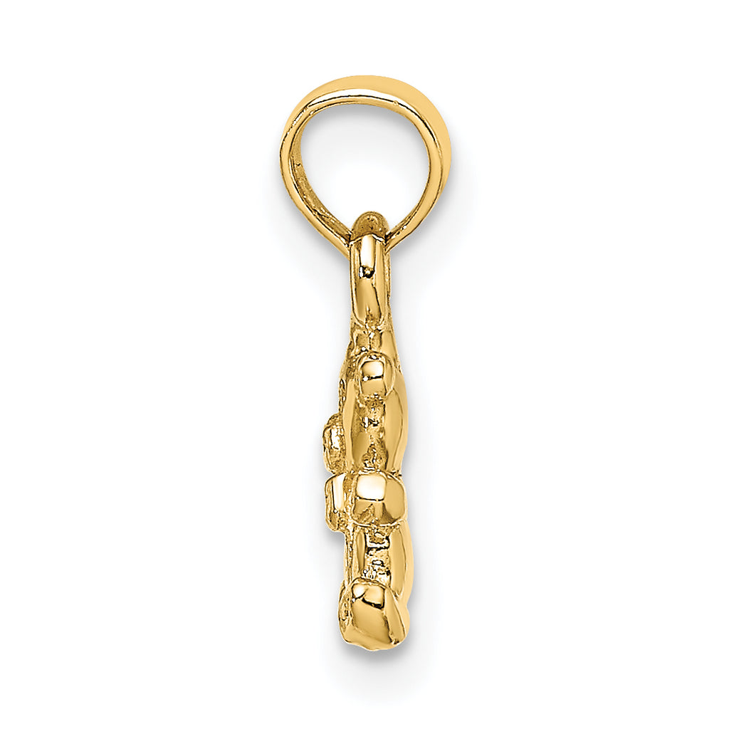 14K 3-D Mini Teddy Bear Charm