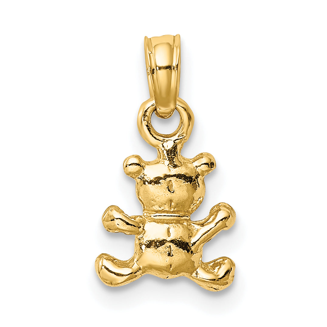 14K 3-D Mini Teddy Bear Charm