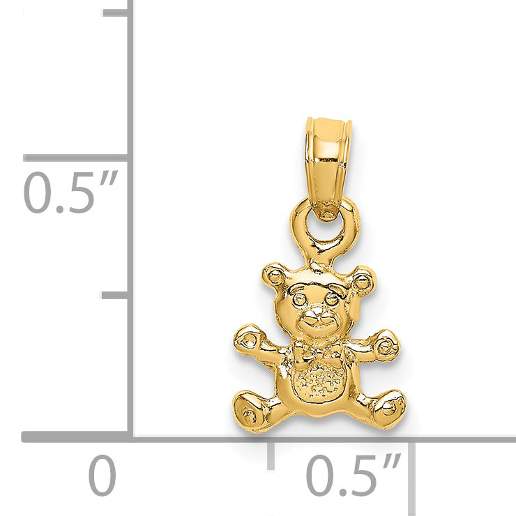 14K 3-D Mini Teddy Bear Charm