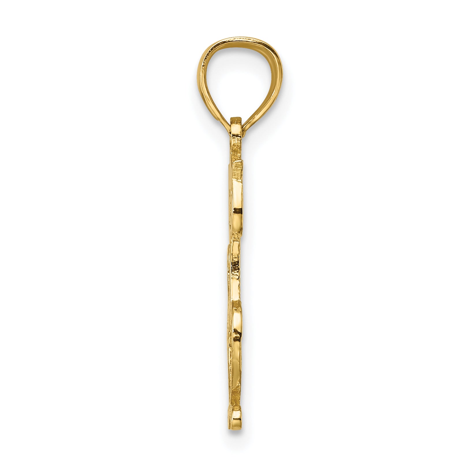 14K Cut-Out Engraved Cat Charm Secondary image