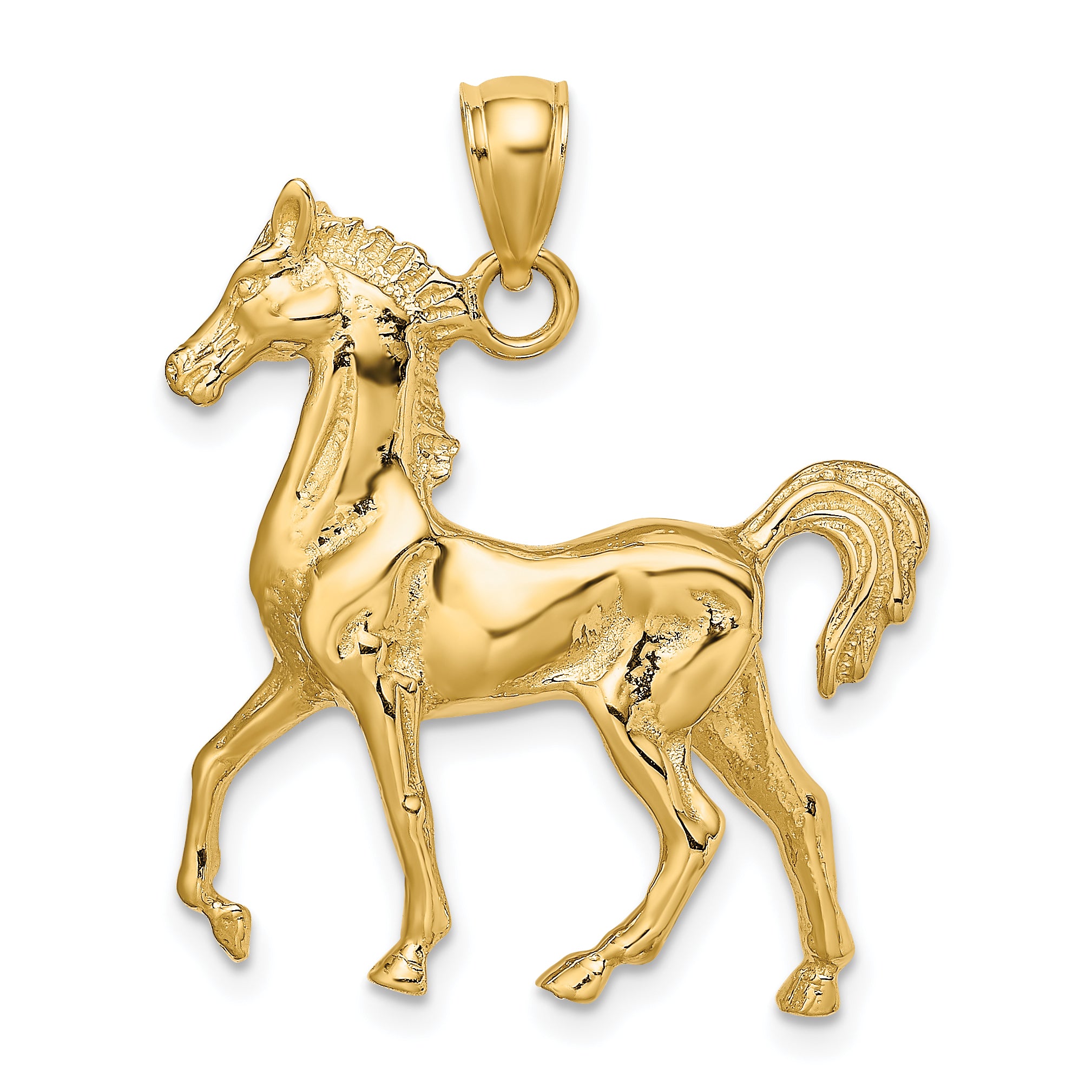14K 3-D Polished Horse Charm Main image