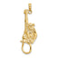 14K 2-D Textured Hanging Monkey Charm