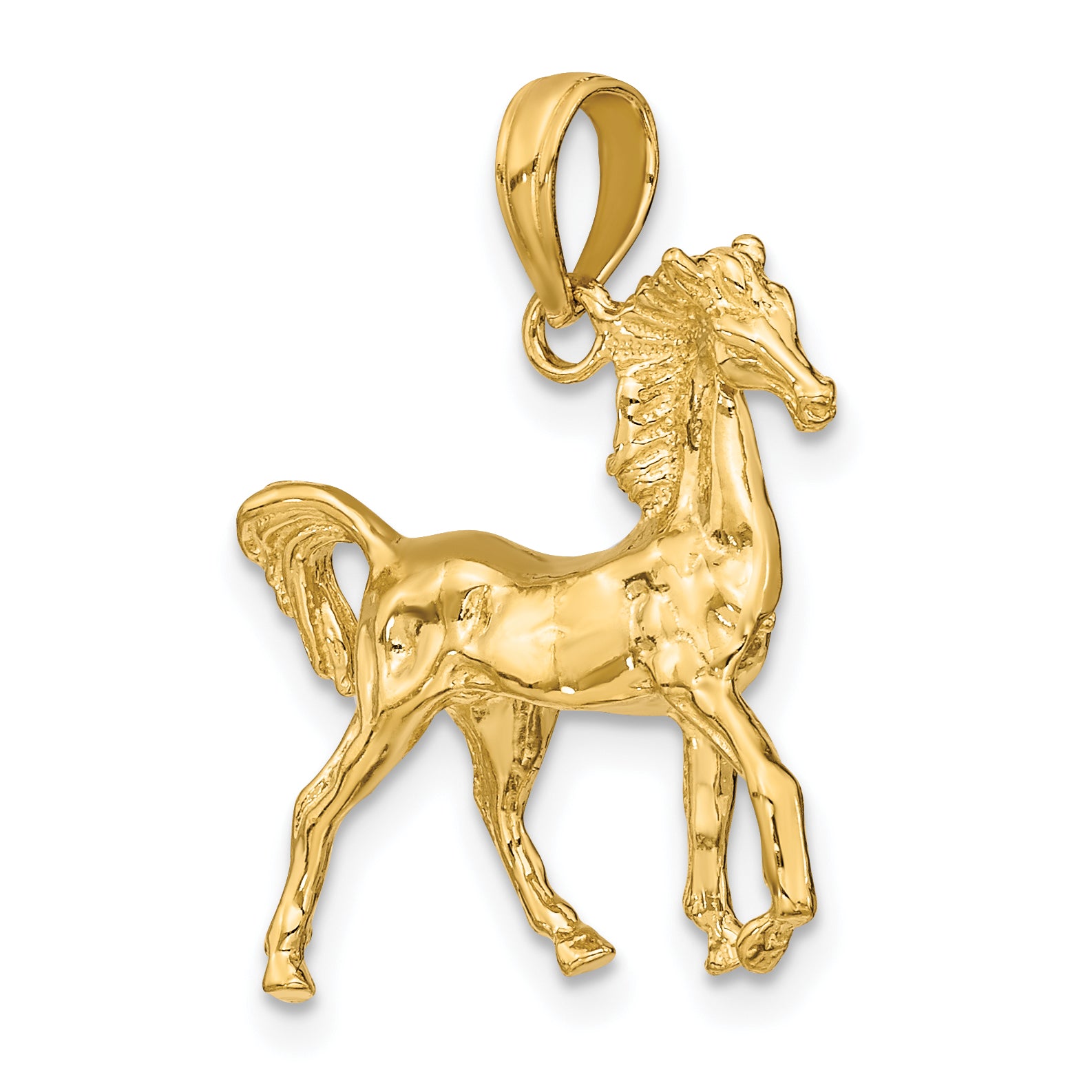 14K 3-D Horse Charm