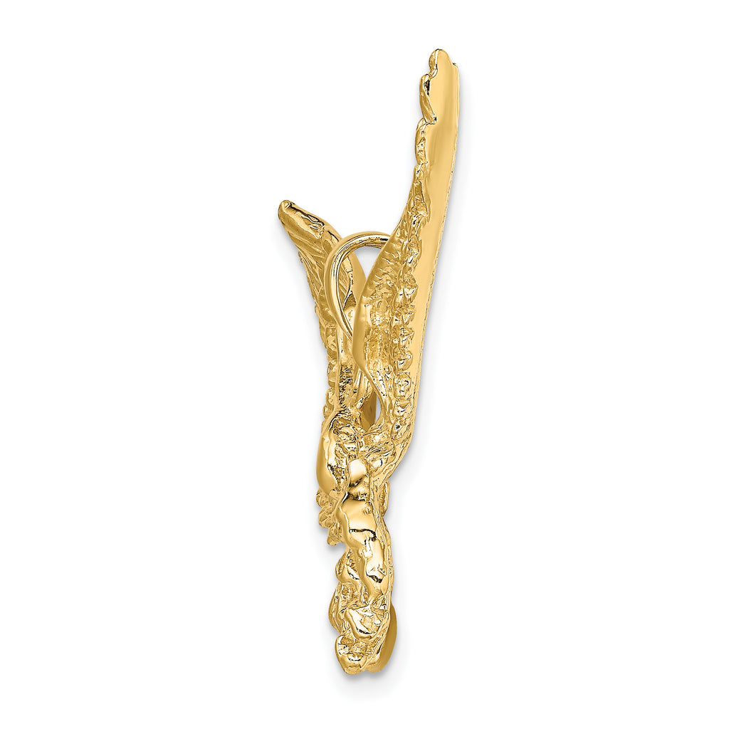 14K Eagle w/Beak Touching Claws Charm