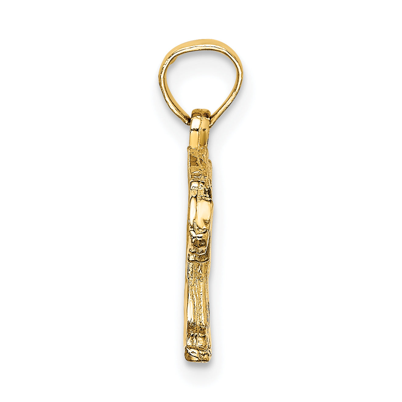14K Textured Bear Charm