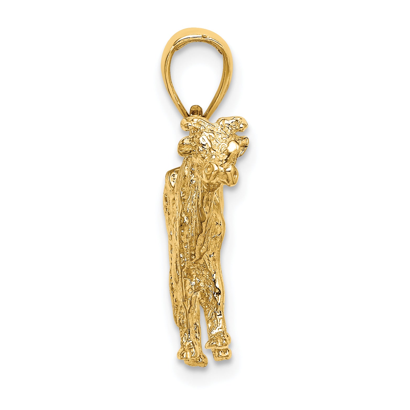 14K 3-D Cow Charm Secondary image