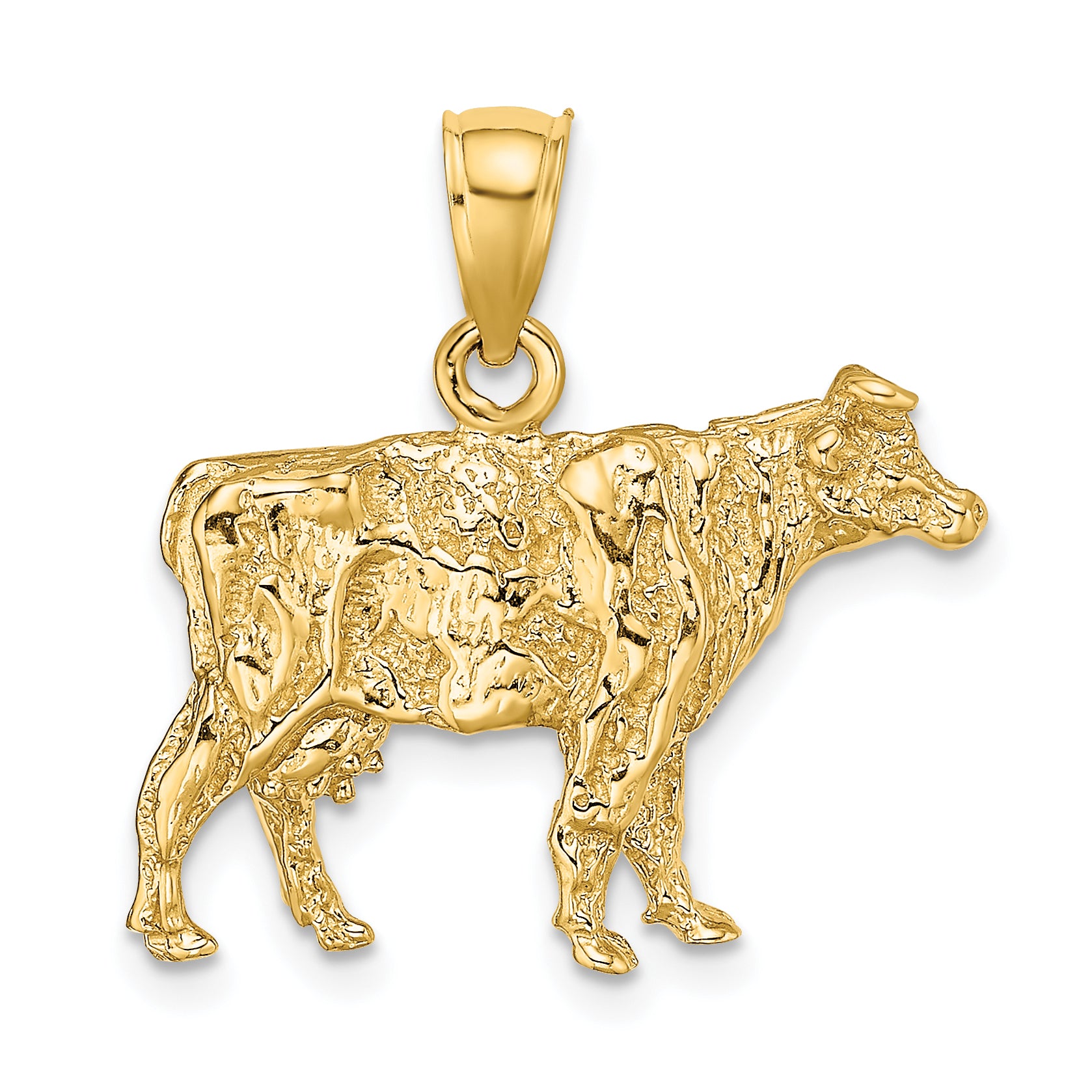 14K 3-D Cow Charm Main image