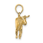 14K 3-D Bull w/Horns Charm