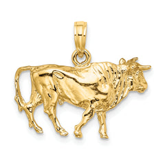 14K 3-D Bull w/Horns Charm