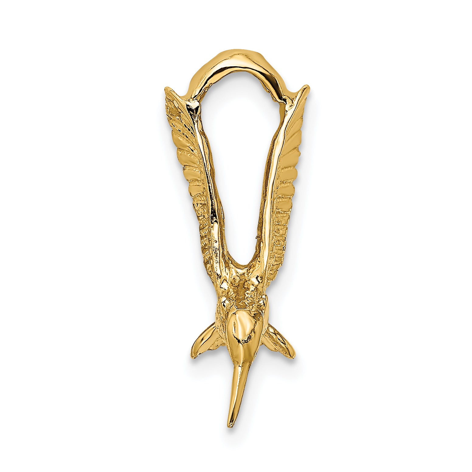 14K 3-D Hummingbird Charm