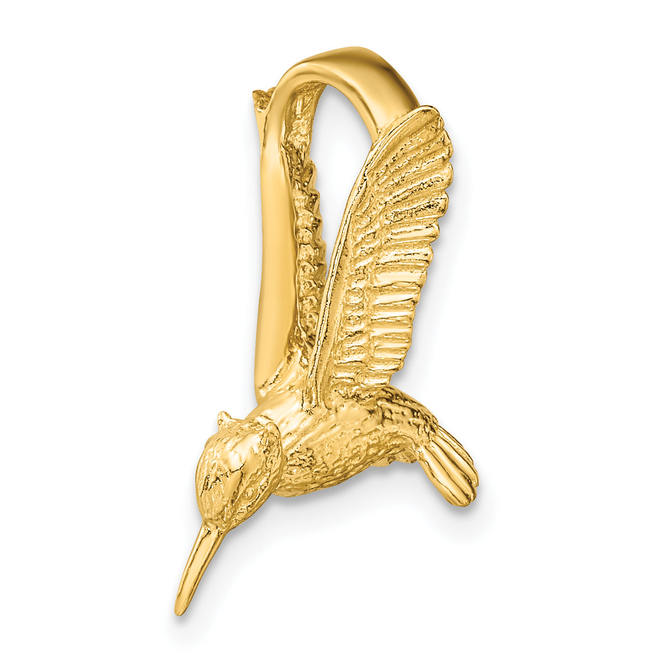 14K 3-D Hummingbird Charm