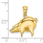 14K Polished Pig Charm