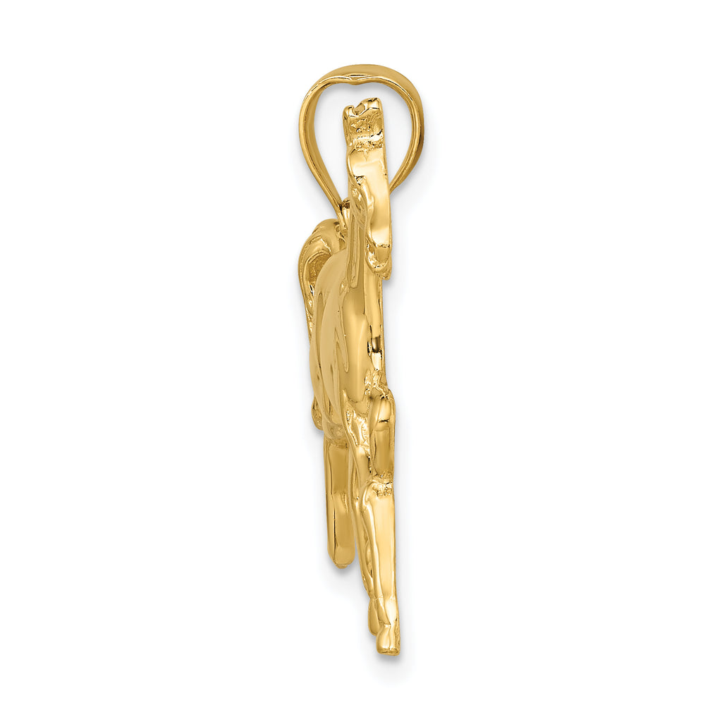 14K Polished Horse Charm