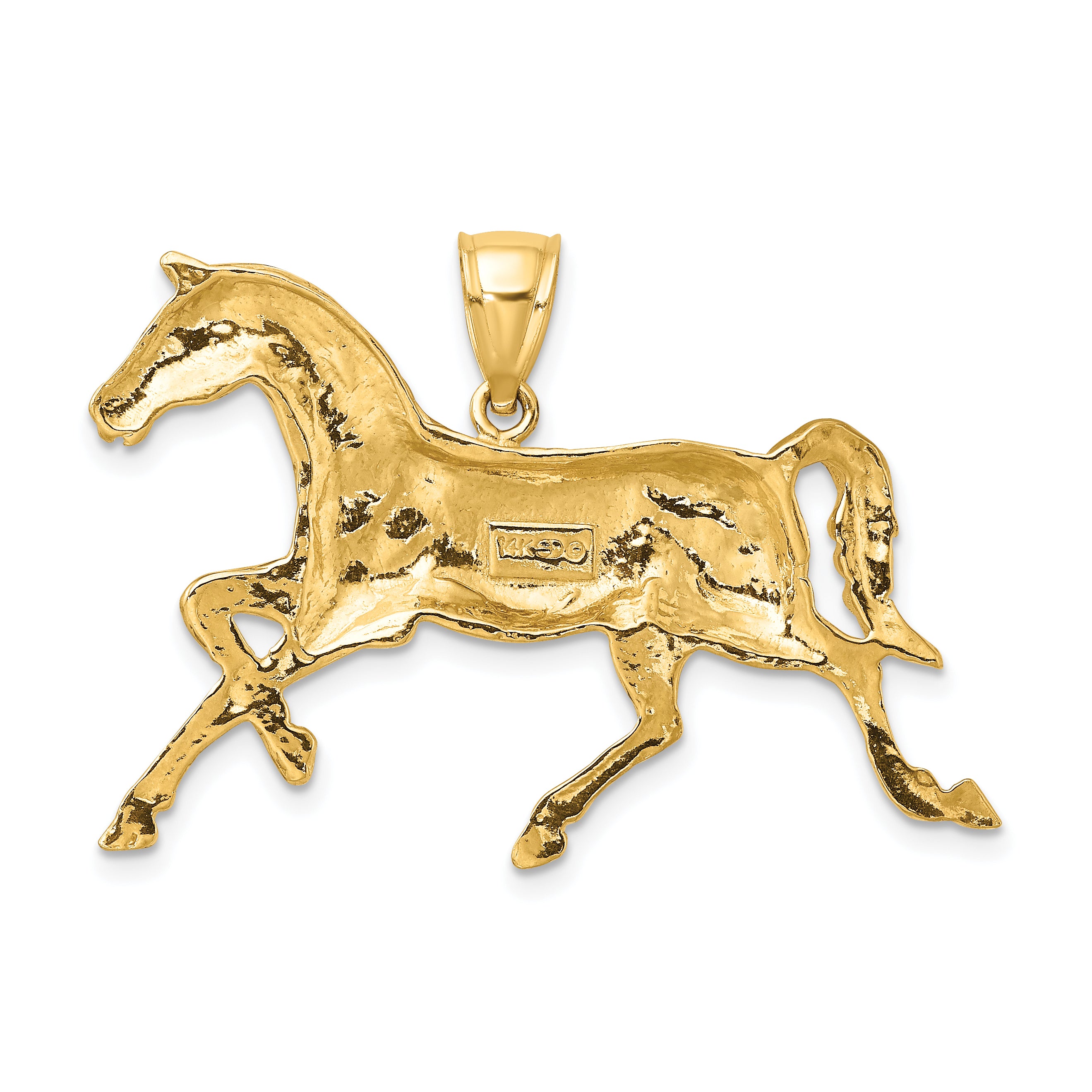 14K Polished Horse Charm