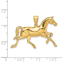 14K Polished Horse Charm