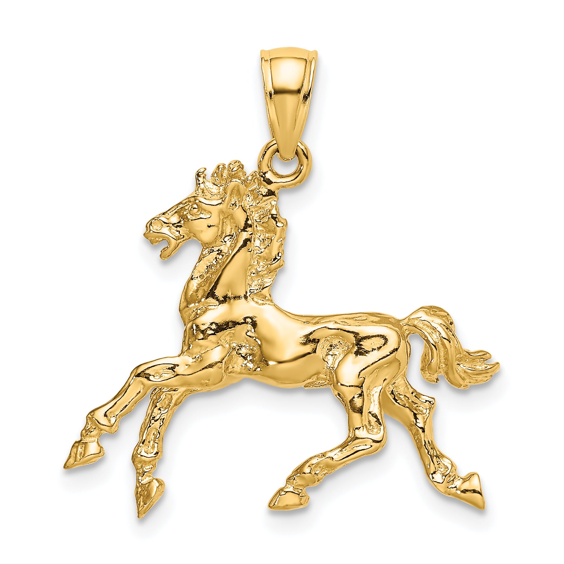 14K 3-D Horse Trotting Charm Main image