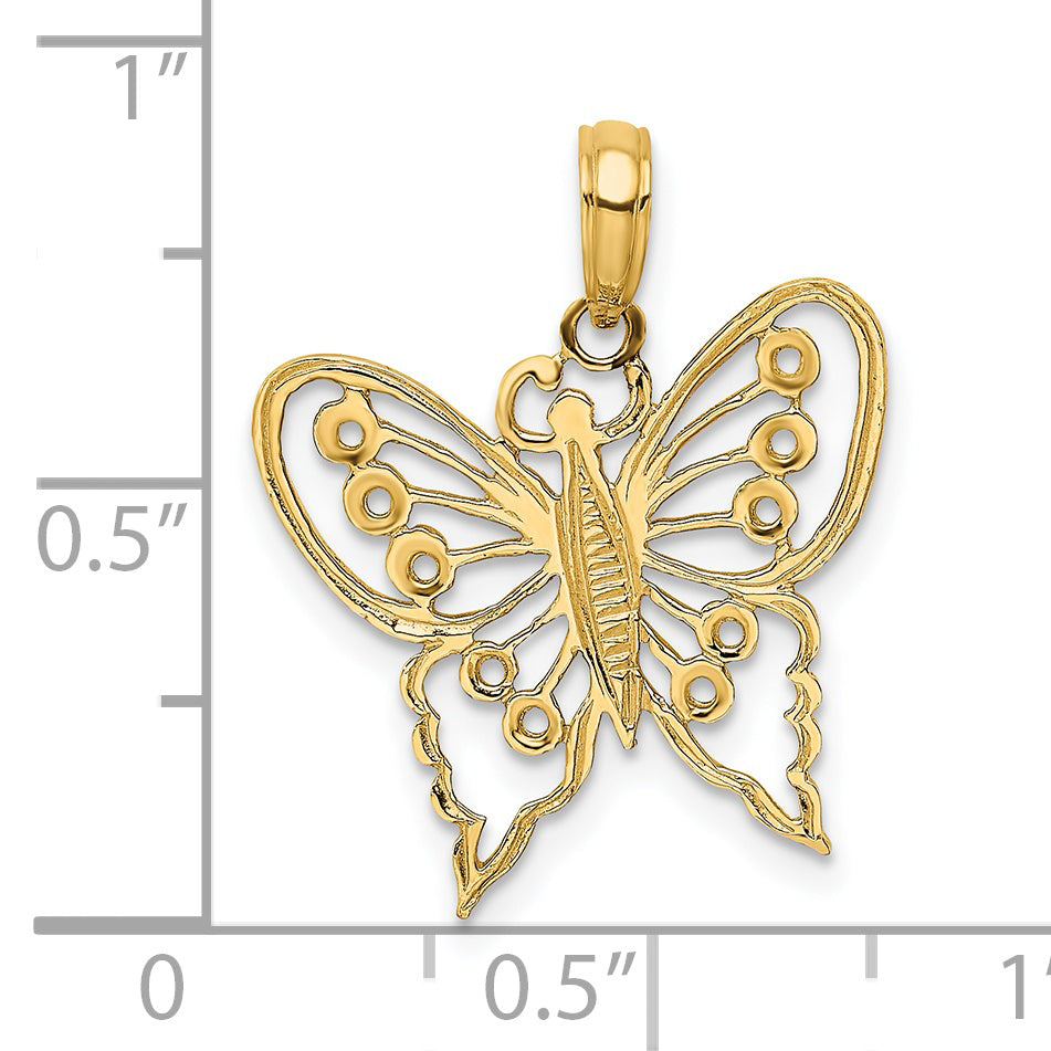14K Cut-Out Butterfly Charm
