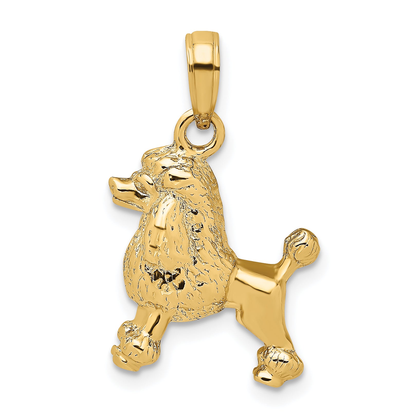 14K 3-D Poodle Dog Charm Main image