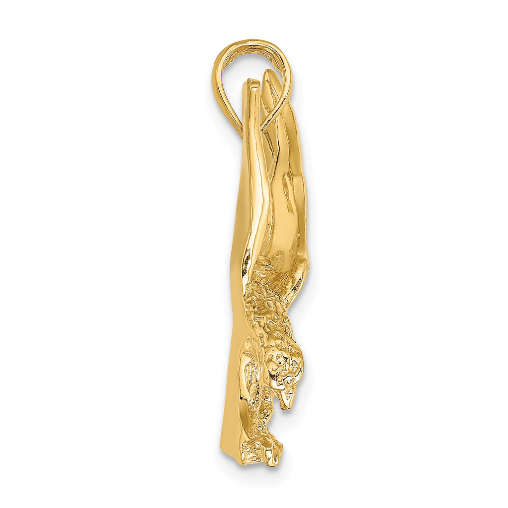 14K Eagle Landing w/Wings Up Charm