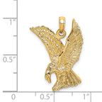 14K Eagle Landing w/Wings Up Charm