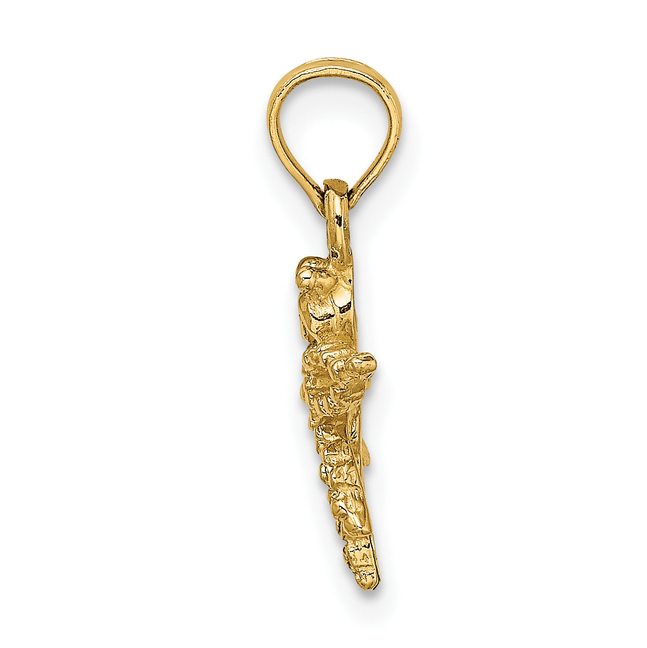 14K 2-D Mini Dragonfly w/Cut-out Wings Charm Secondary image