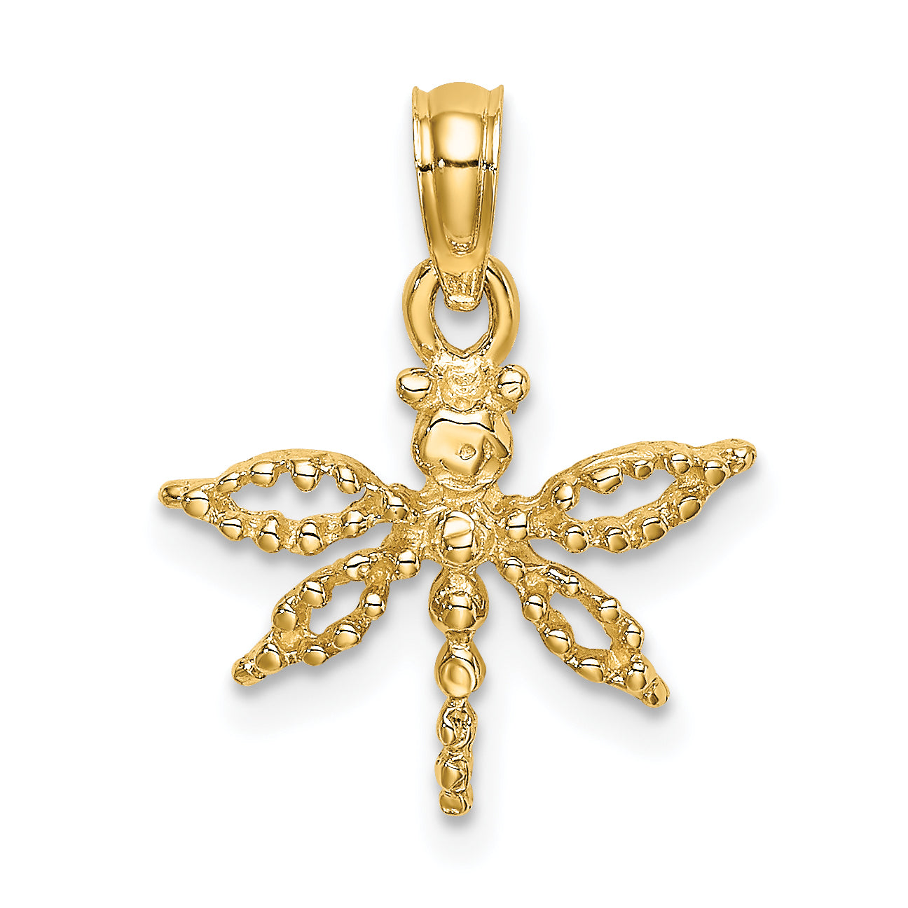 14K 2-D Mini Dragonfly w/Cut-out Wings Charm Main image