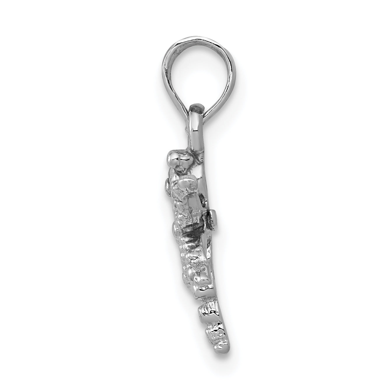 14K White Gold 2-D Mini Dragonfly w/Cut-out Wings Charm Secondary image