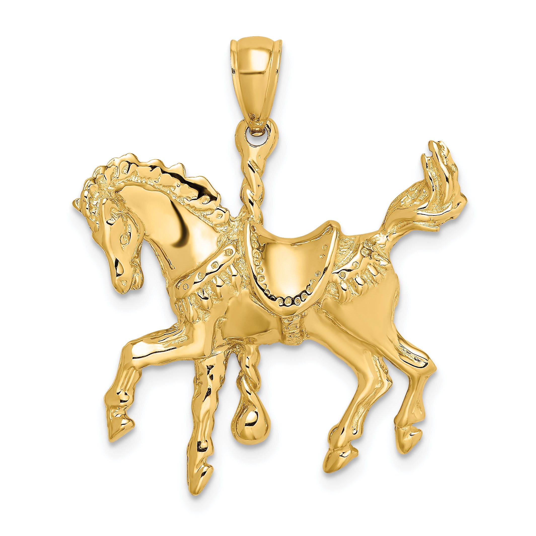 14K Carousel Horse w/Tail Up Charm Main image