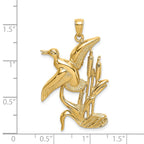 14K Duck Flying From Willow Charm