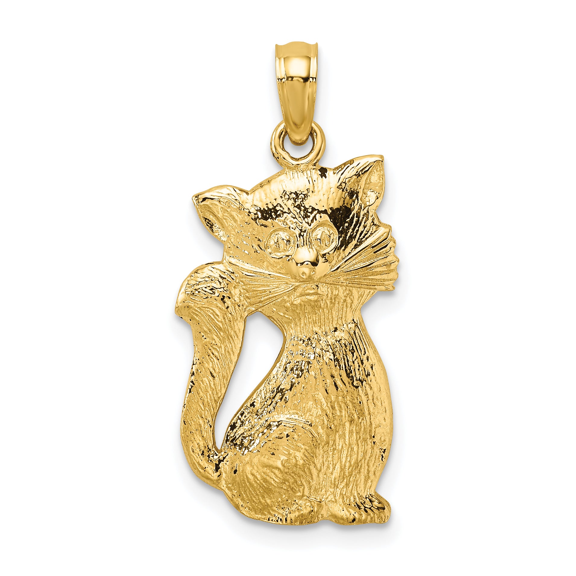 14K Sitting Cat Charm Main image