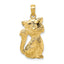 14K Sitting Cat Charm