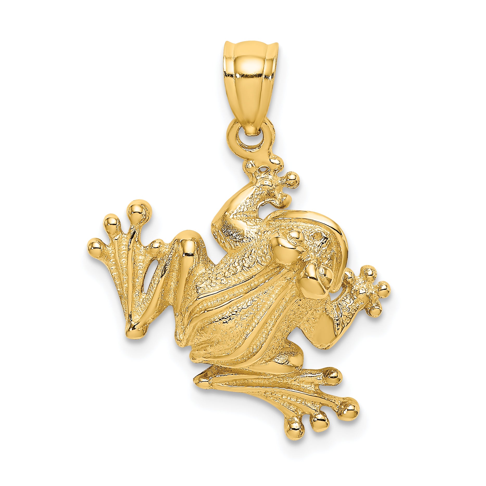 14K 2-D Frog Sitting Charm