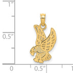 14K Eagle Landing Charm