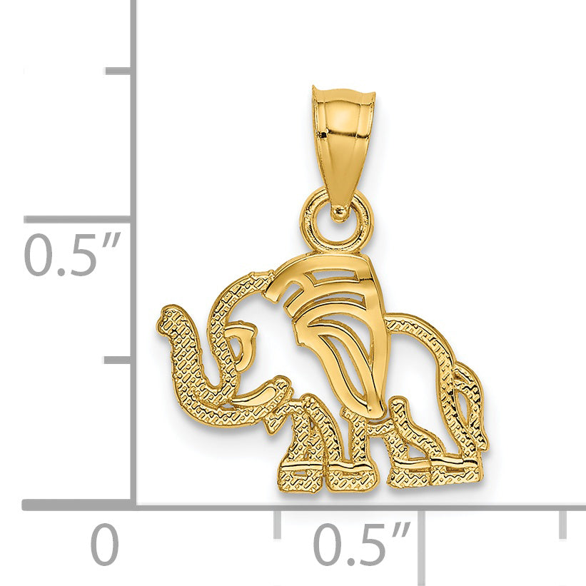14K Flat Cut-Out Elephant Charm