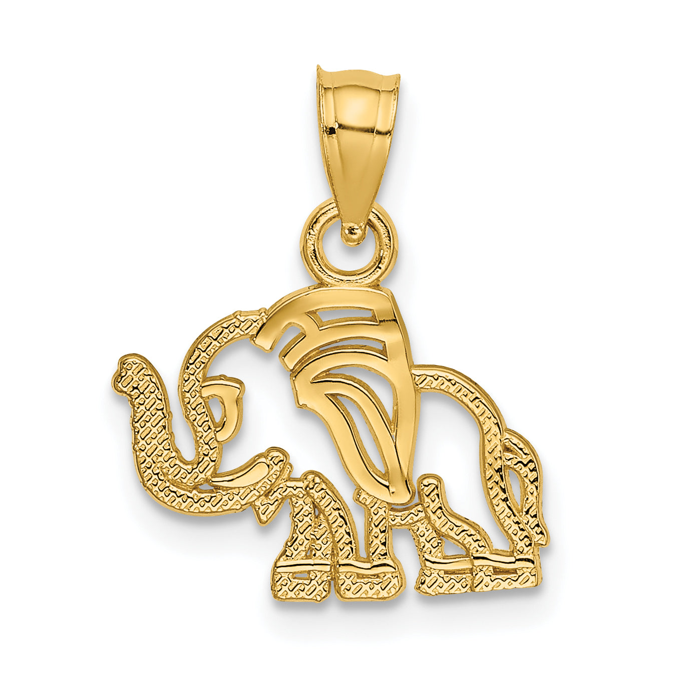 14K Flat Cut-Out Elephant Charm Main image