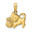 14K 3-D Polished Kitten Charm