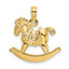 14K 3-D Playful Rocking Horse Charm