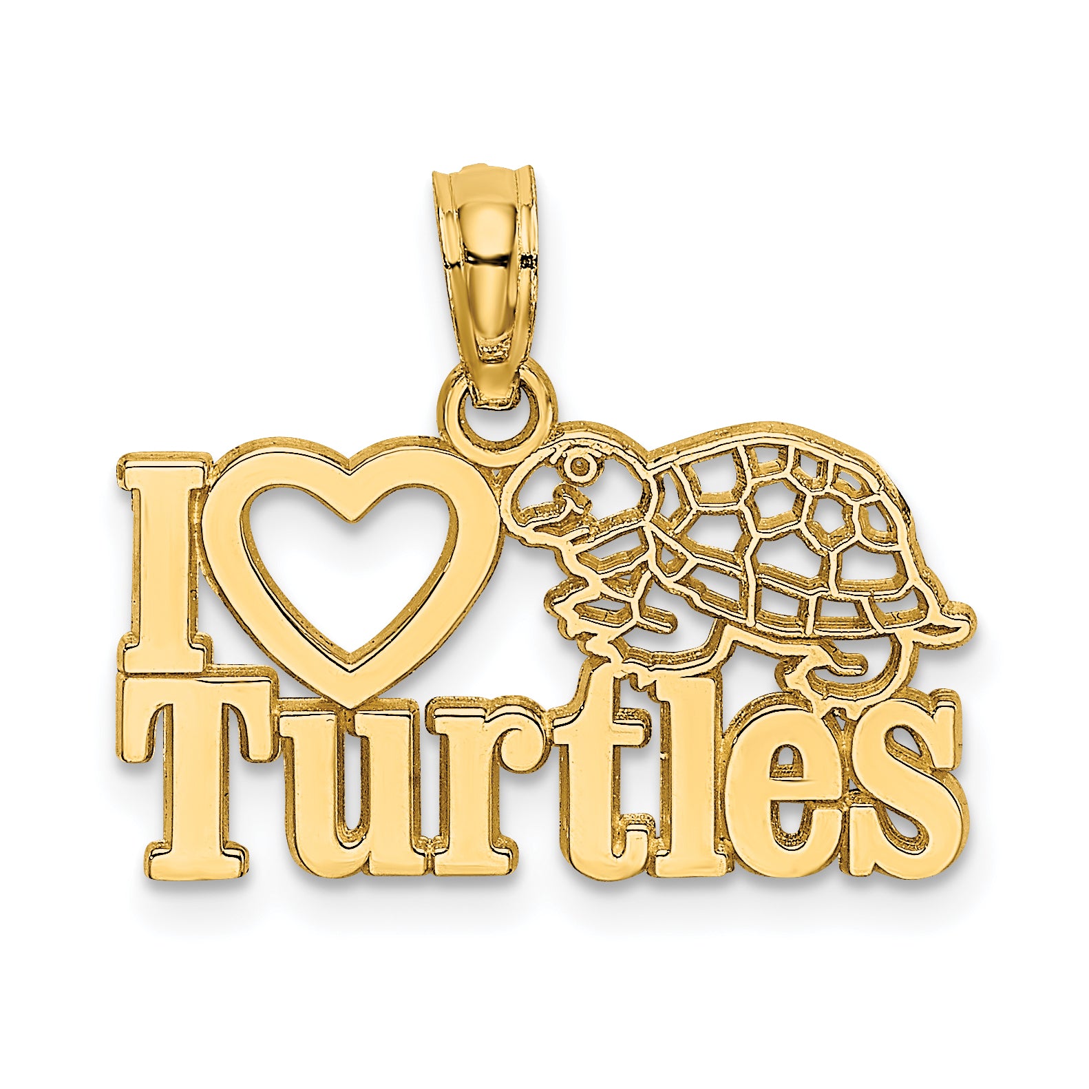 14K I HEART TURTLES Charm Main image